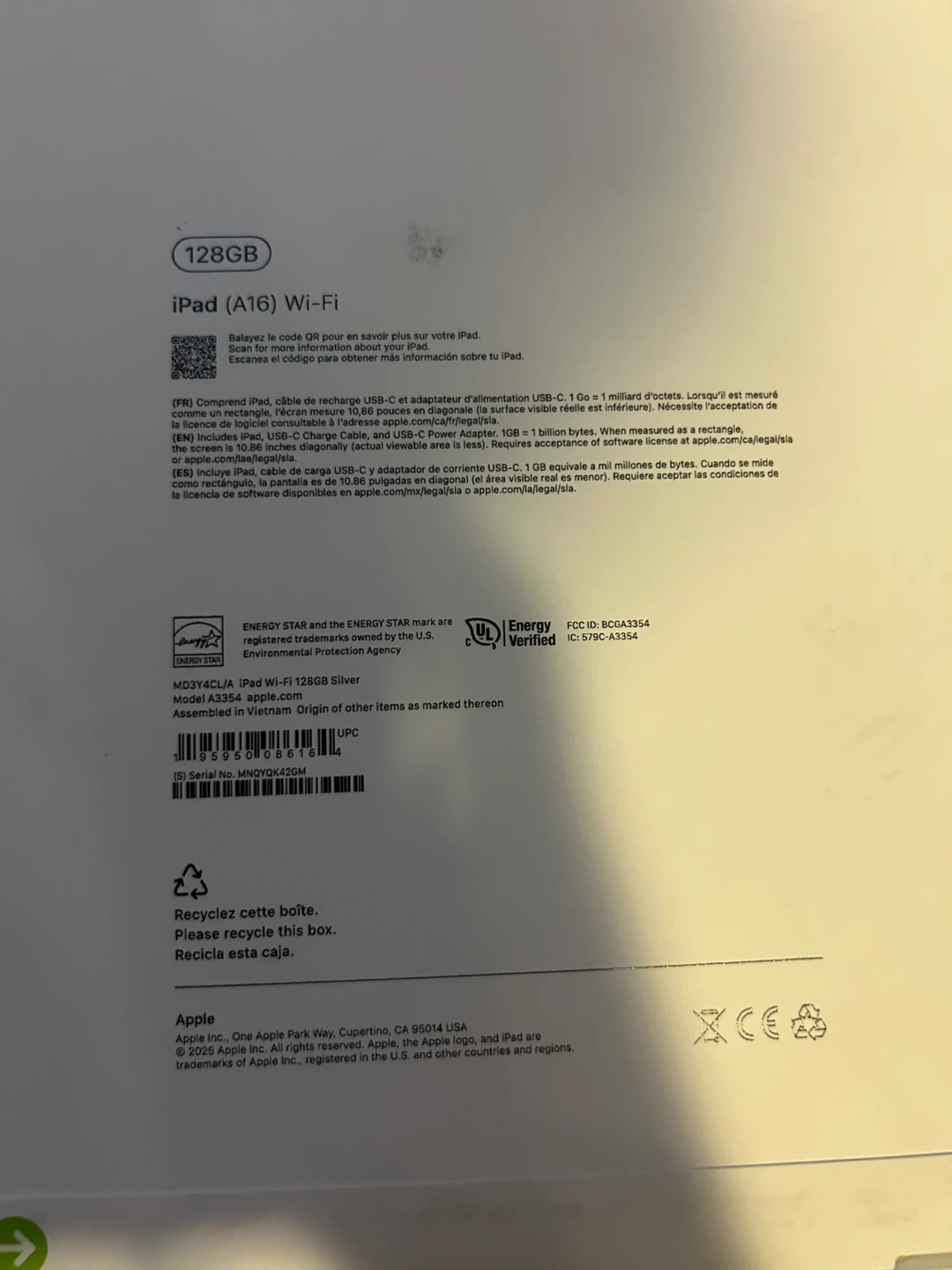 Apple iPad (A16) Wi-Fi 128GB Silver - photo 3
