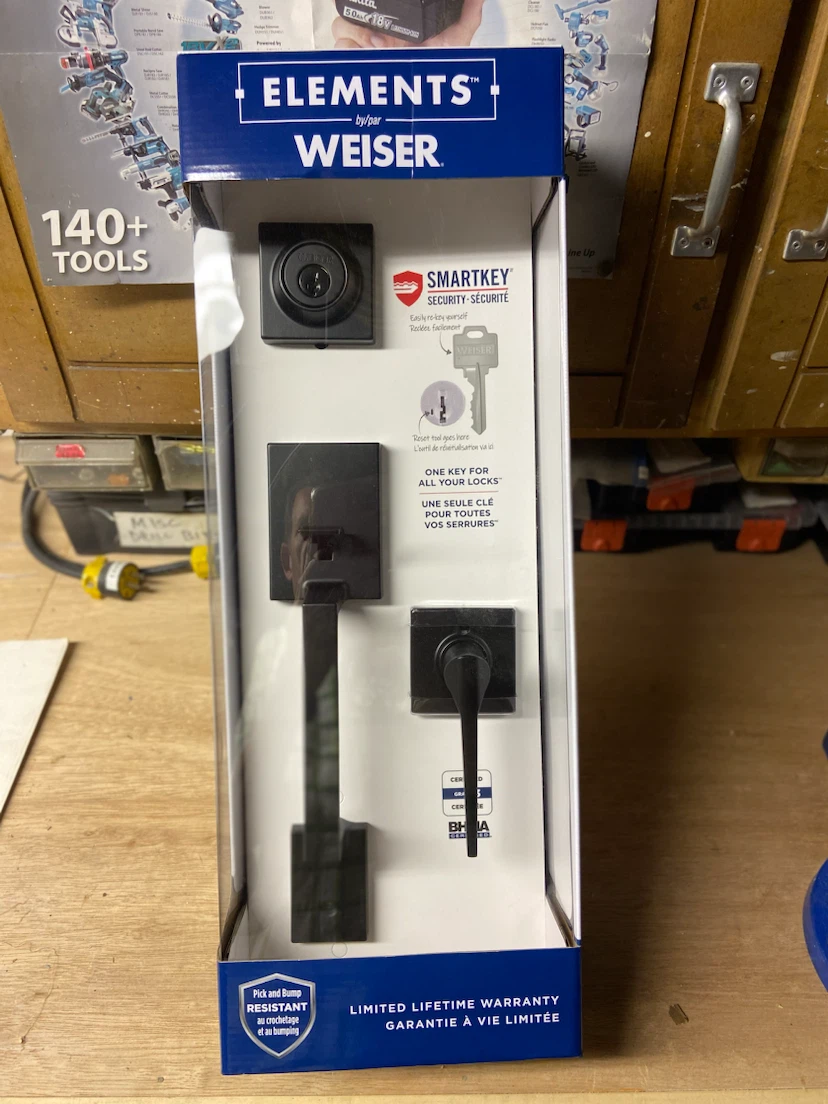 Elements by Weiser SmartKey Door Handle and Lock Set