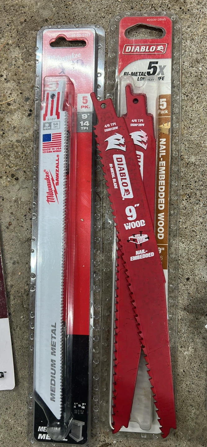 Milwaukee & Diablo Reciprocating Saw Blades - photo 4