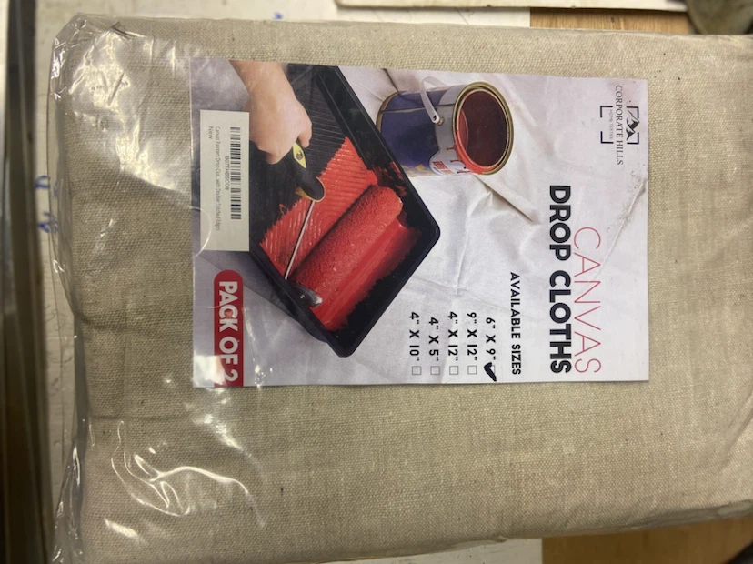 Corporate Hills Canvas Drop Cloths - 6' x 9' - Pack of 2 - photo 3