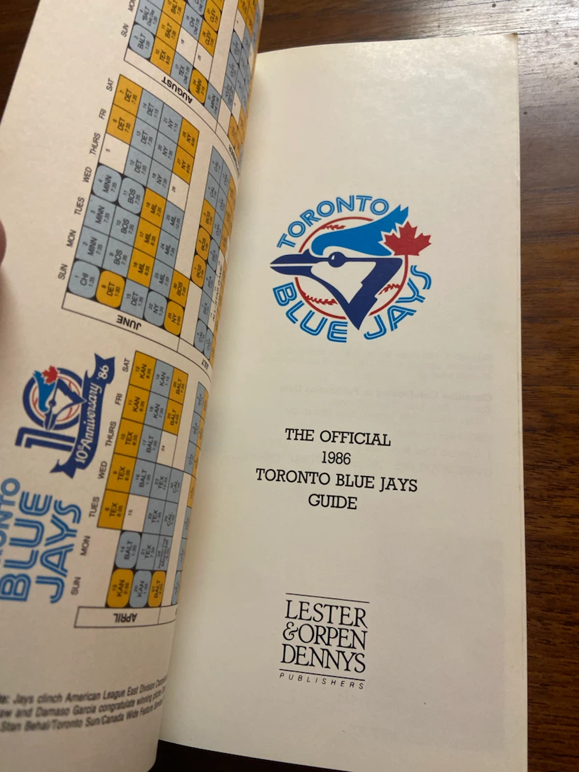 1986 Toronto Blue Jays Official Guide - photo 3