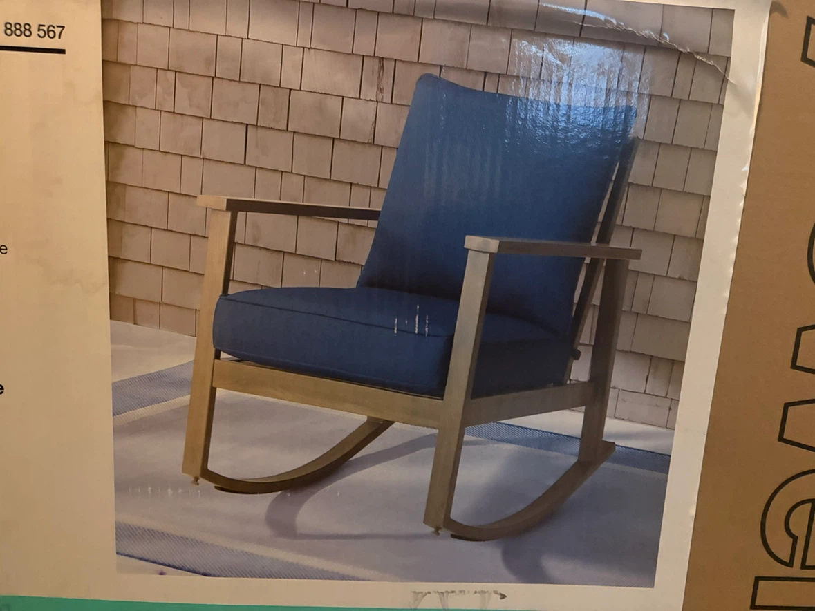 Outdoor rocking chair with cushions - photo 2