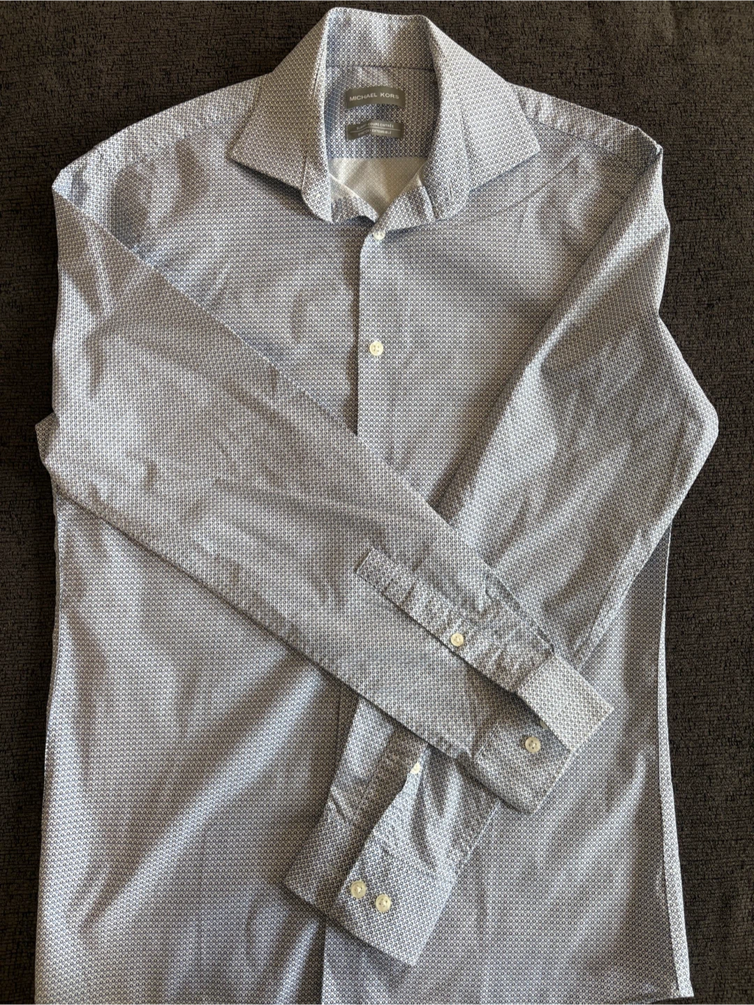 Michael Kors Slim Fit Stretch Long Sleeve Dress Shirt