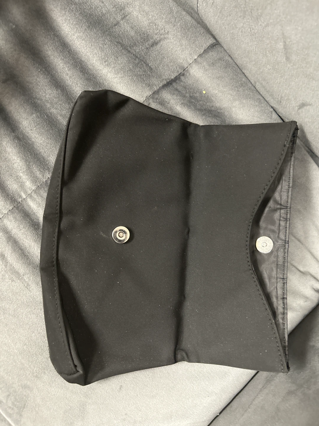 Black Makeup Bag with Pink Ribbon Design - photo 2