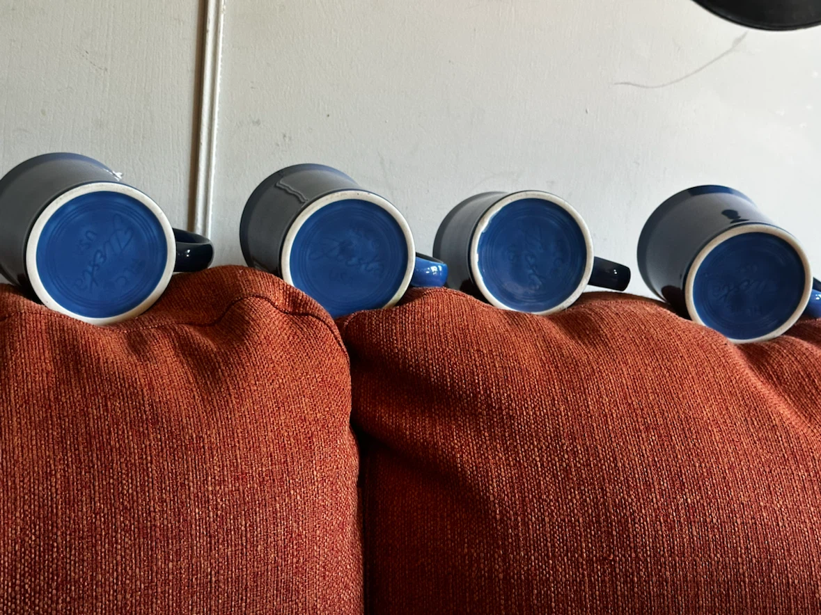 Set of 4 blue fiestaware Mugs - photo 5