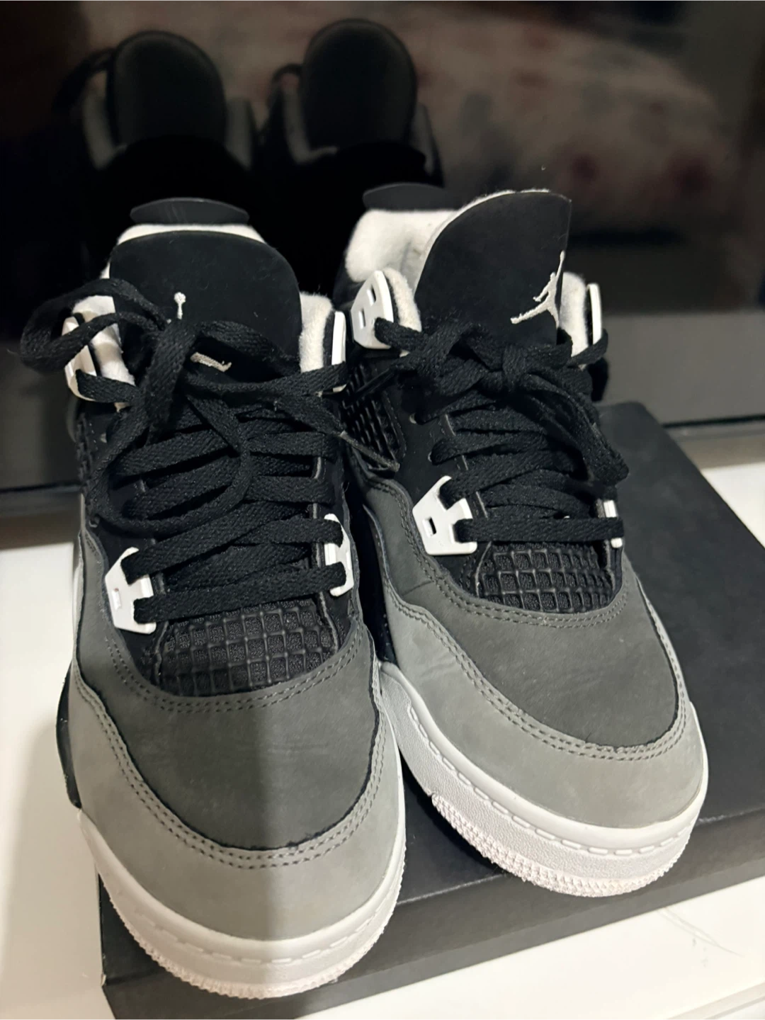 Jordan 4 Retro (PS) Black/White-Anthracite Sneakers