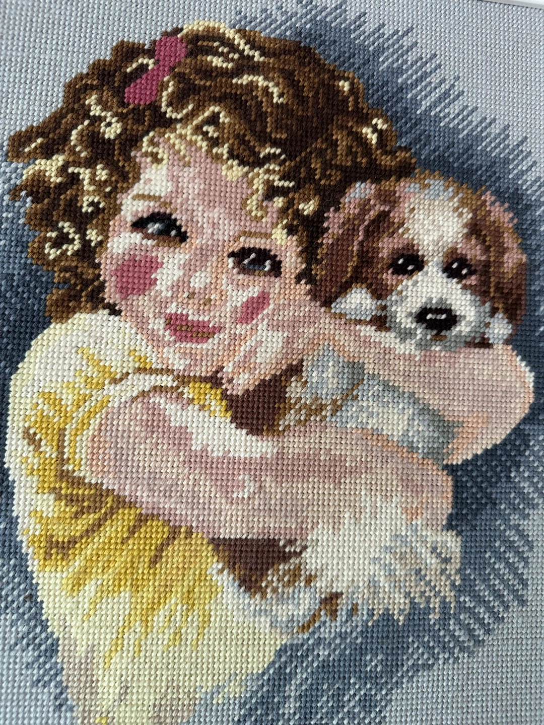 1990s VTG Custom Framed Cross Stitch Decor⁠ - photo 2