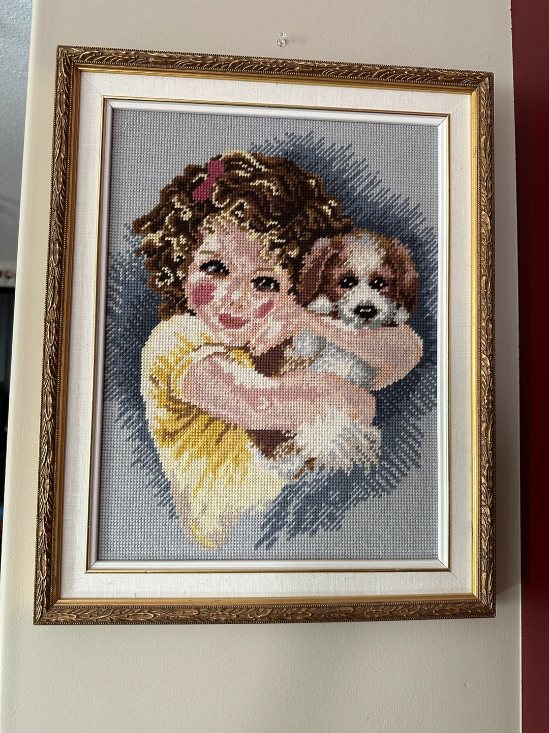 1990s VTG Custom Framed Cross Stitch Decor⁠ - photo 3