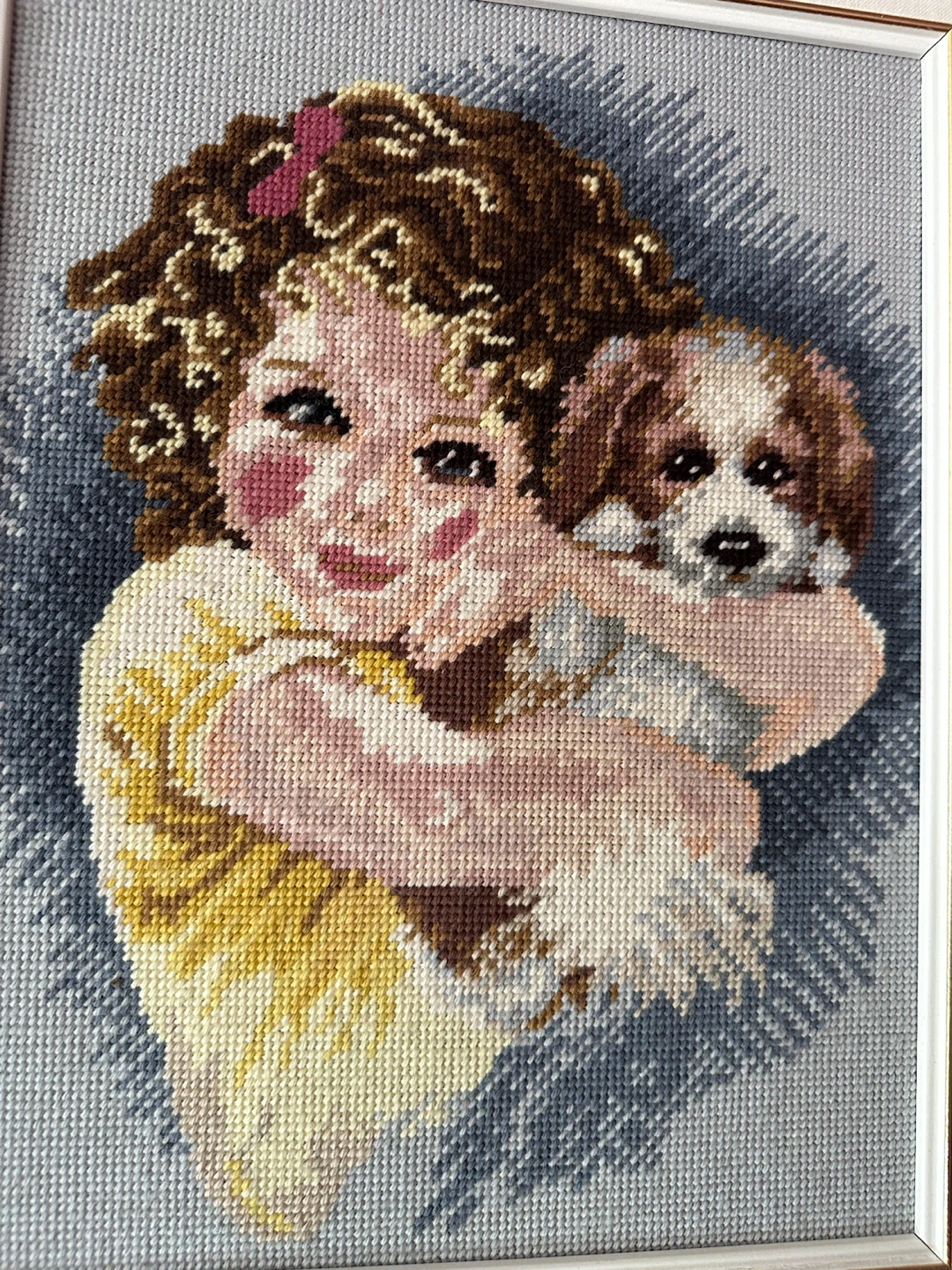 1990s VTG Custom Framed Cross Stitch Decor⁠ - photo 4