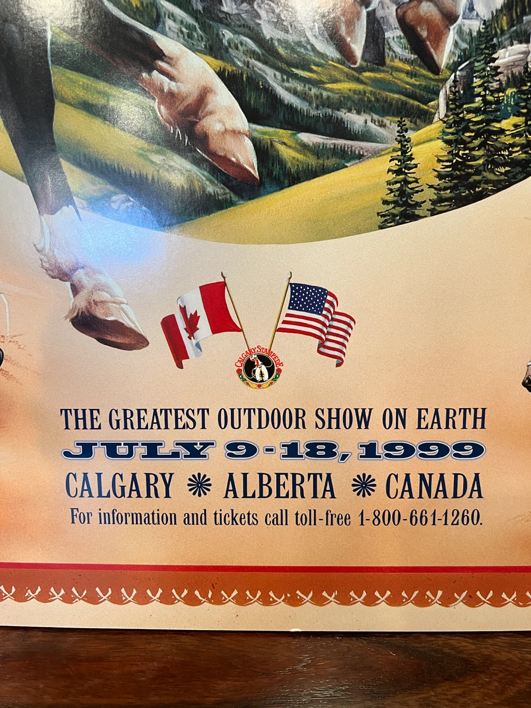 Official Vintage 1999 Calgary Stampede Poster - photo 2