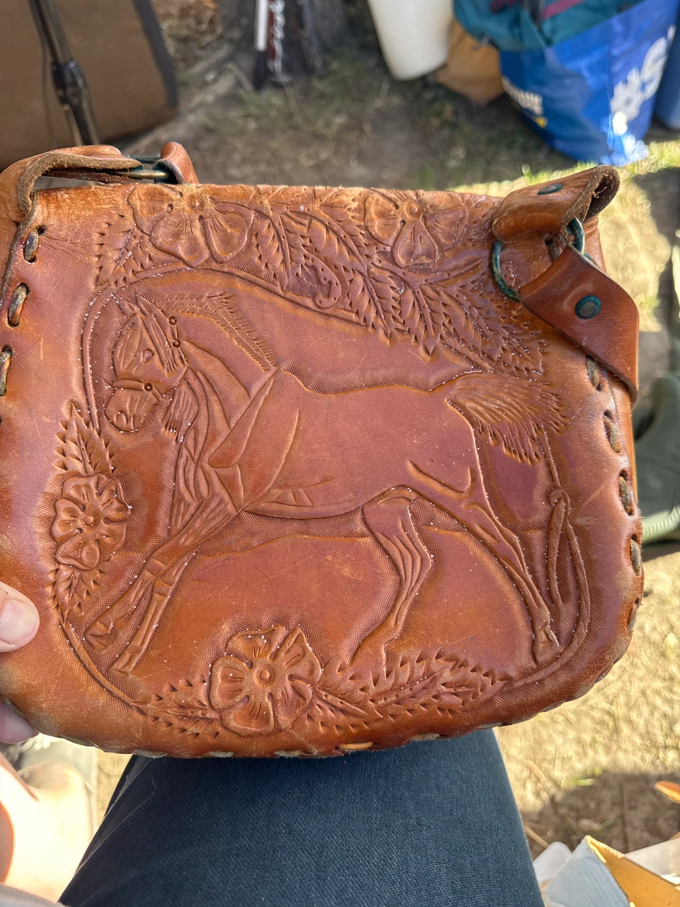 Vintage leather tool purse - photo 2