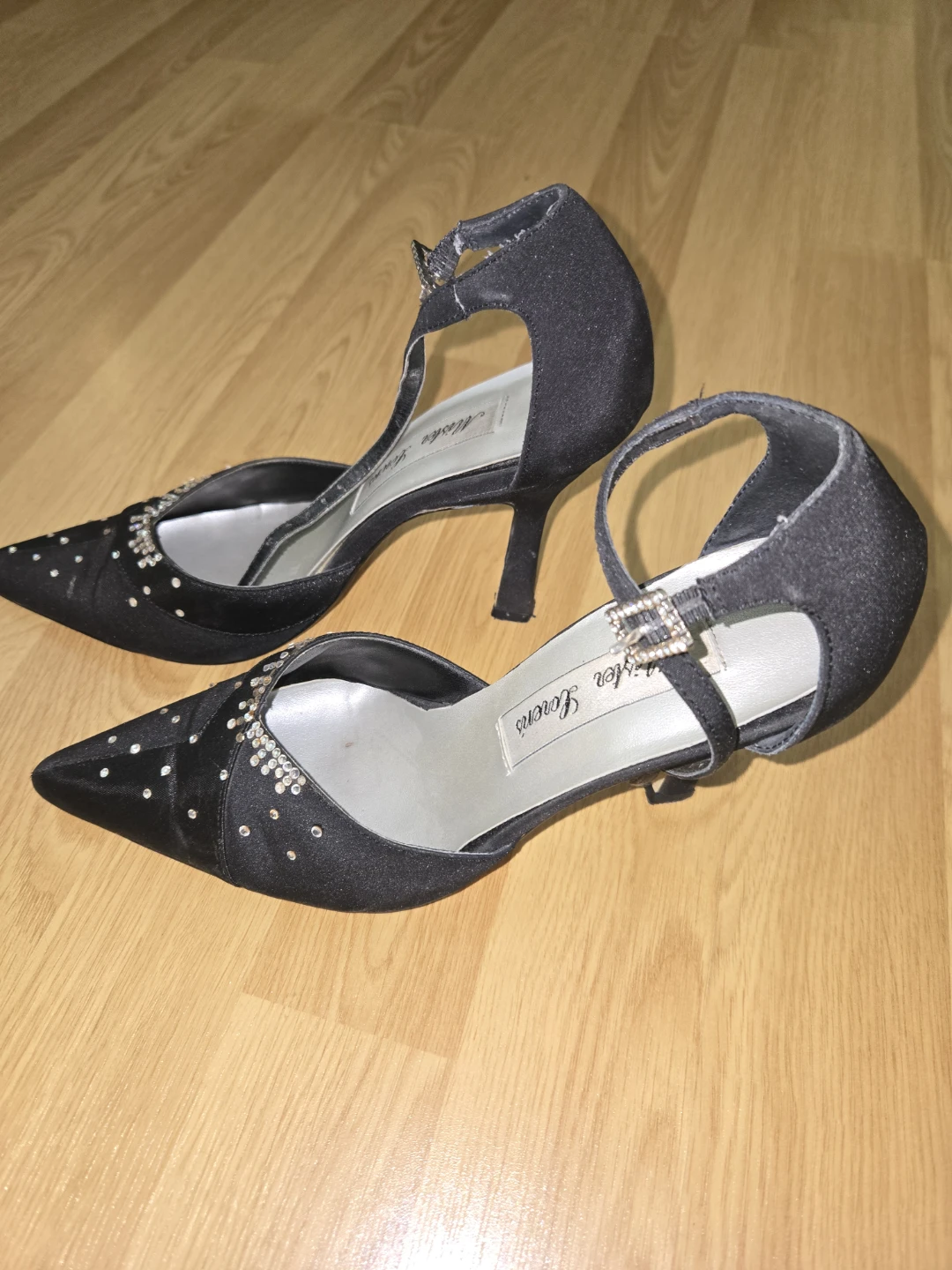 Black Glitter S - 6.5 Ankle Strap Heels by Mister Loren's - photo 3