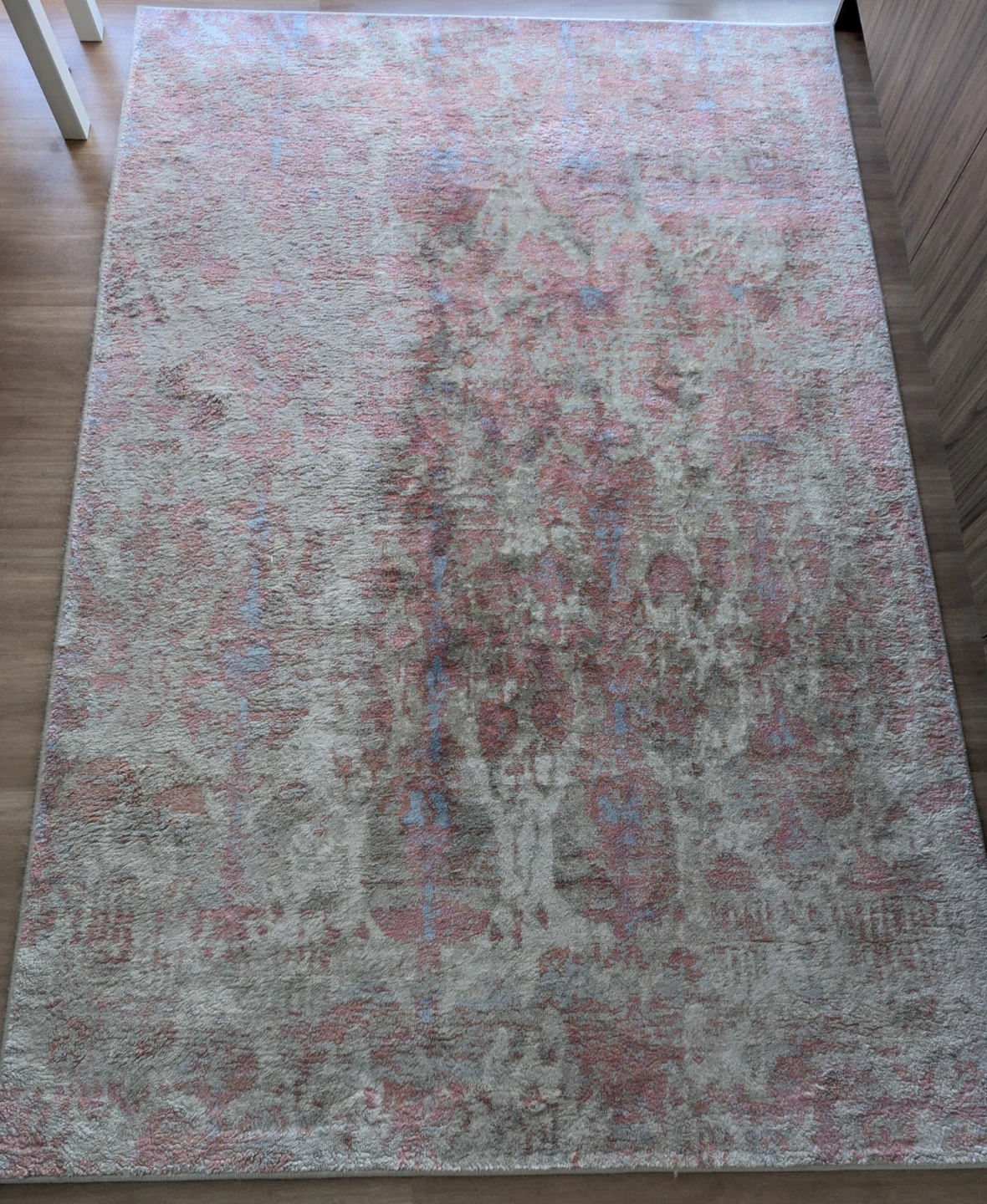 Area Rug – Muted Pink & Grey Palette