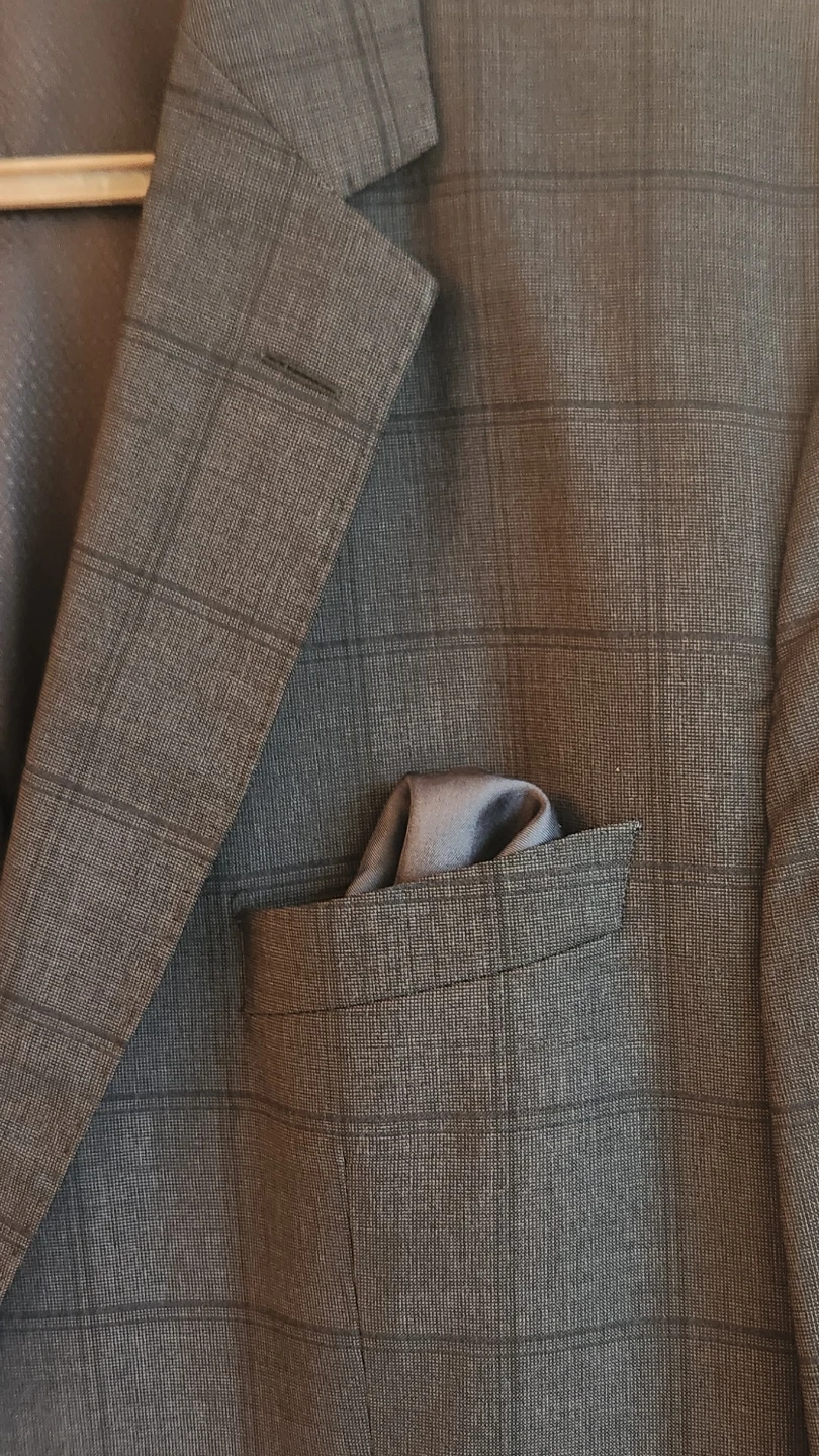 Harry Rosen Hugo Boss Grey Plaid Blazer 42 - photo 3