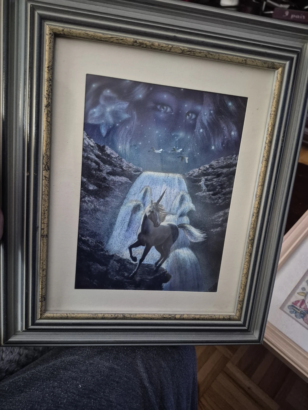 Framed Unicorn Waterfall Art Print