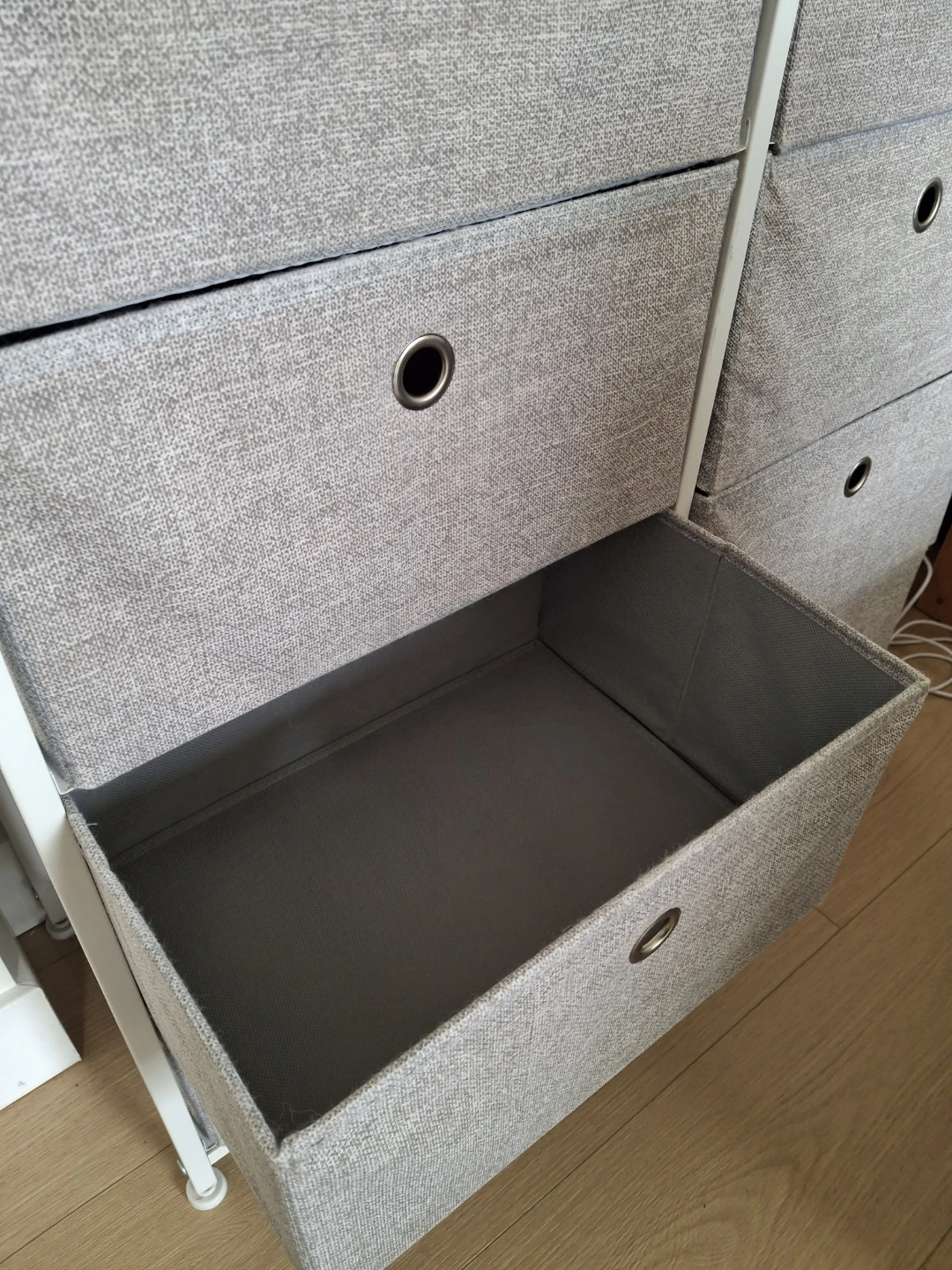 Grey Fabric Drawer Storage Unit - photo 2