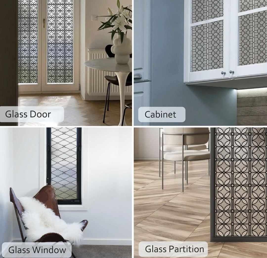 Petal Grid Window Privacy Film 16.9"×84.6" - photo 2