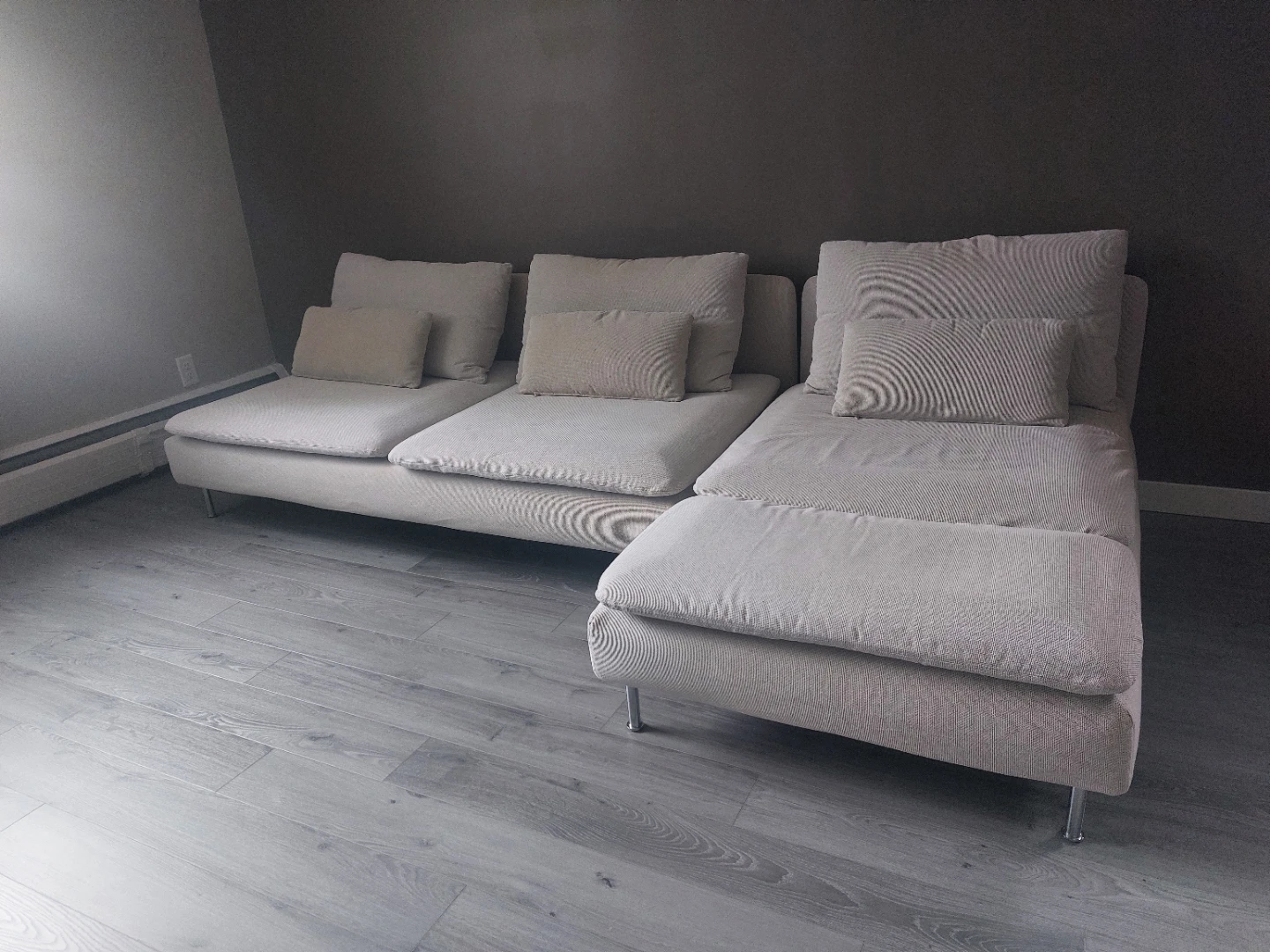 IKEA SODERHAMN Sofa with Chaise Beige/Brown - photo 3