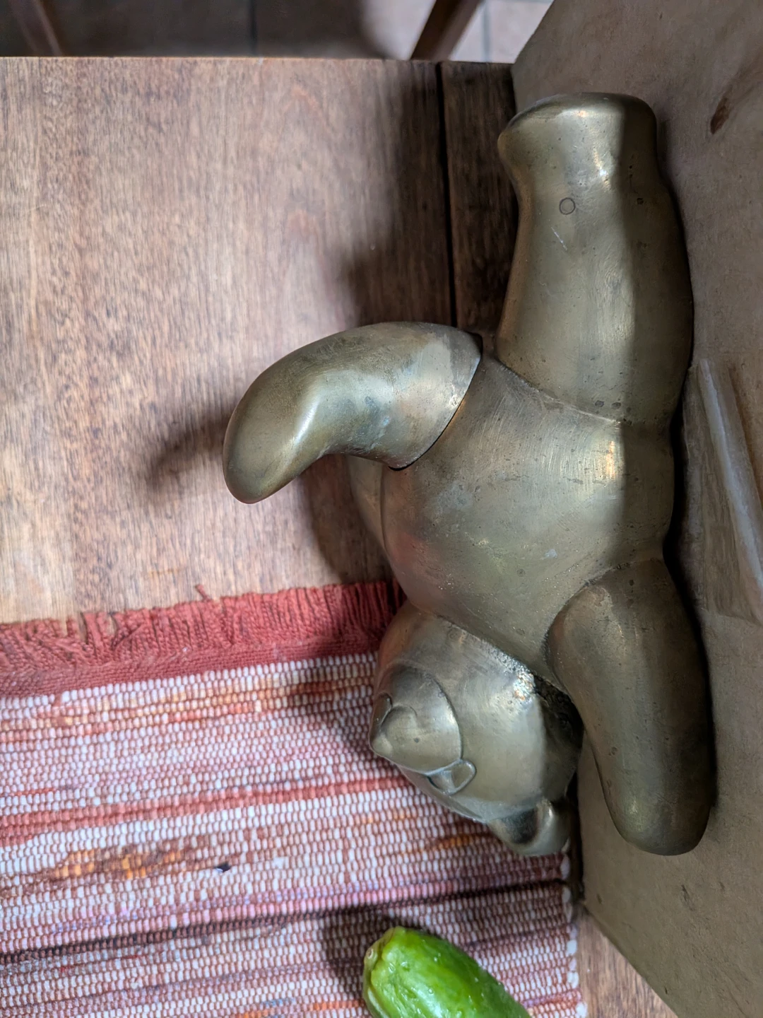 Vintage Brass Teddy Bear Wall Hook - photo 3