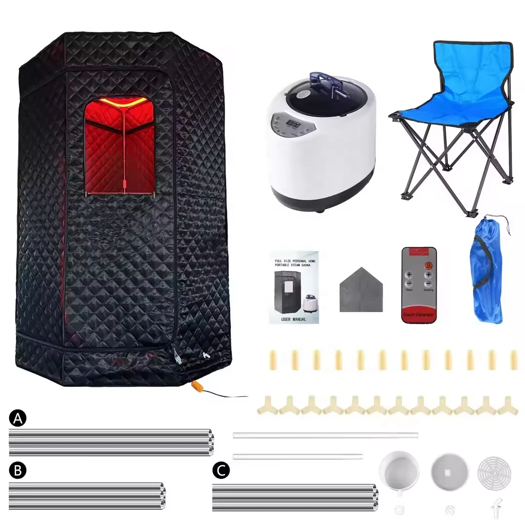 Portable Steam Sauna Tent with Chair and Steamer - photo 3