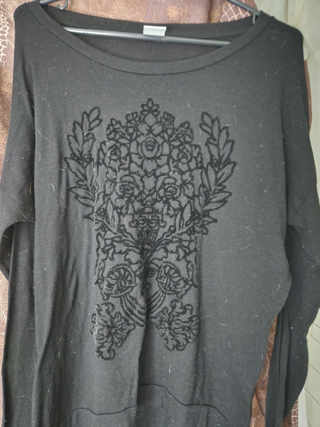 Vero Moda Black Floral Print Top - Size M