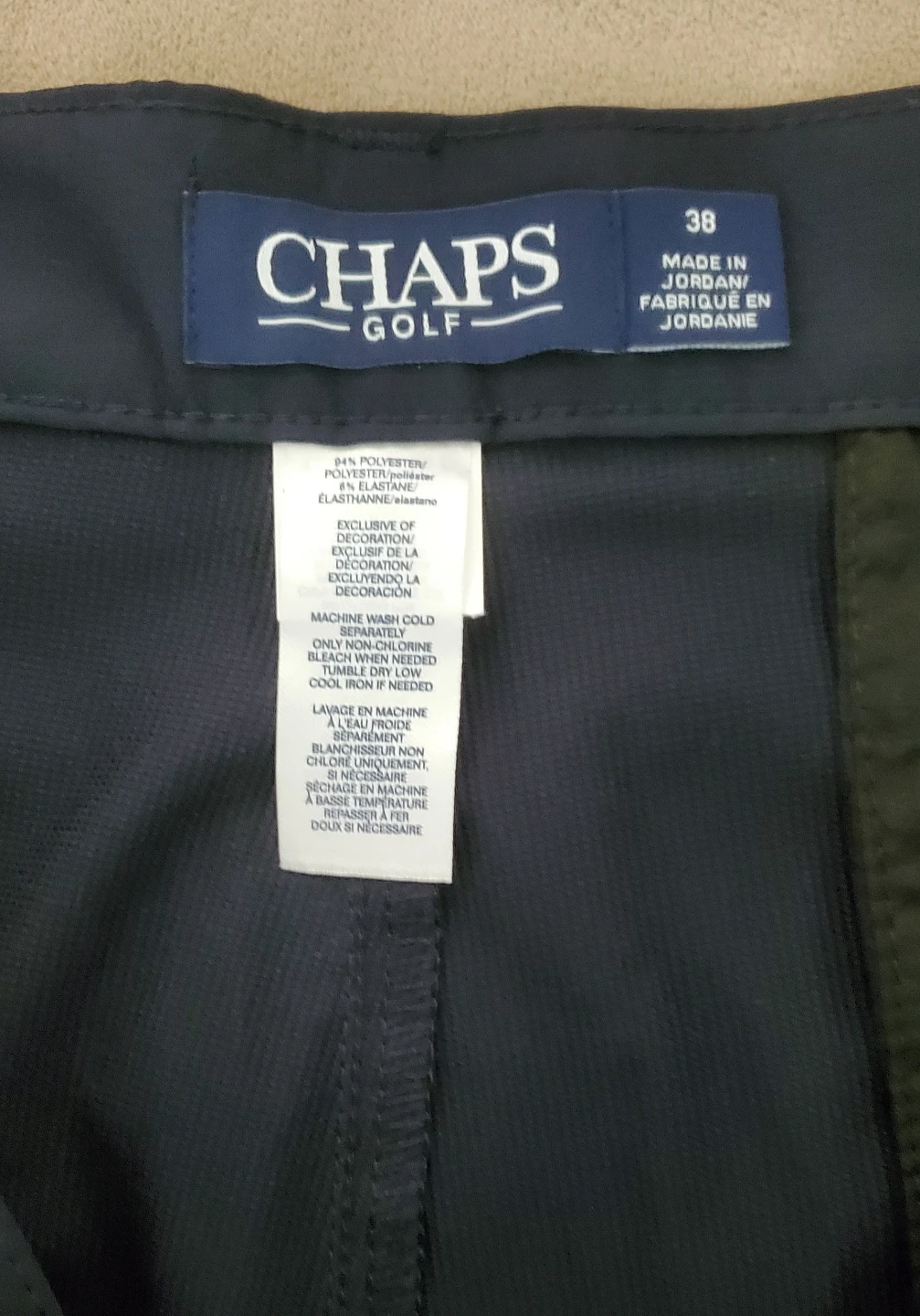 Chaps Golf Stretch Shorts Color Navy size 38 Brand New - photo 3