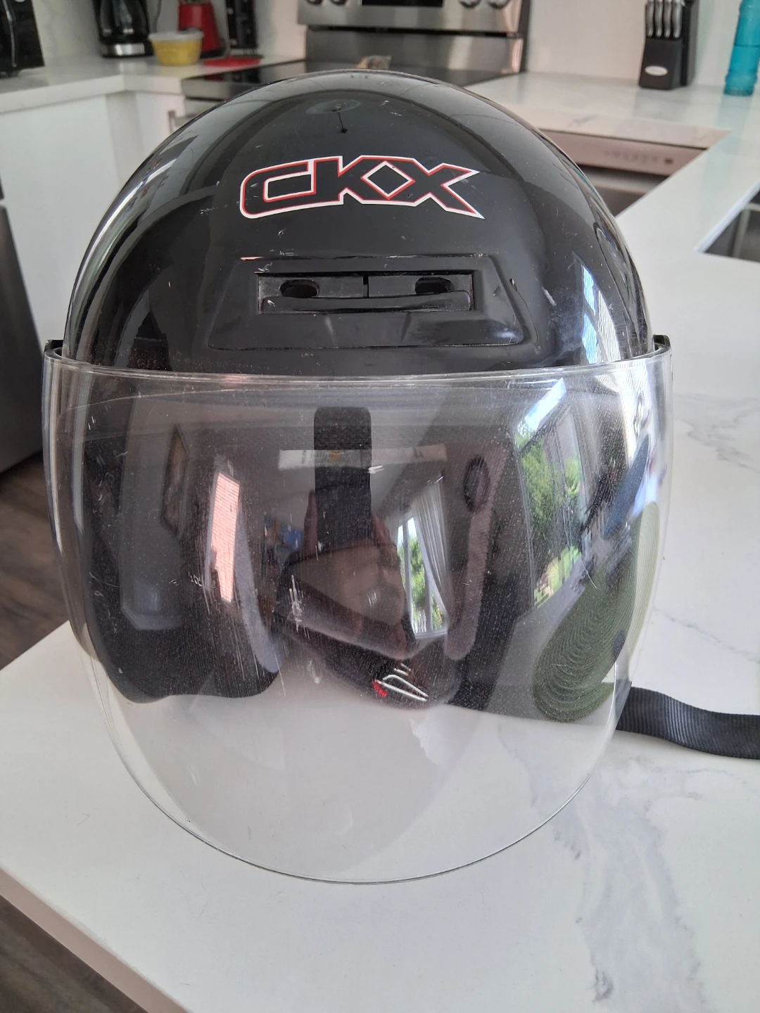 Black CKX VG-975 open face motorcycle/snowmobile helmet - photo 4