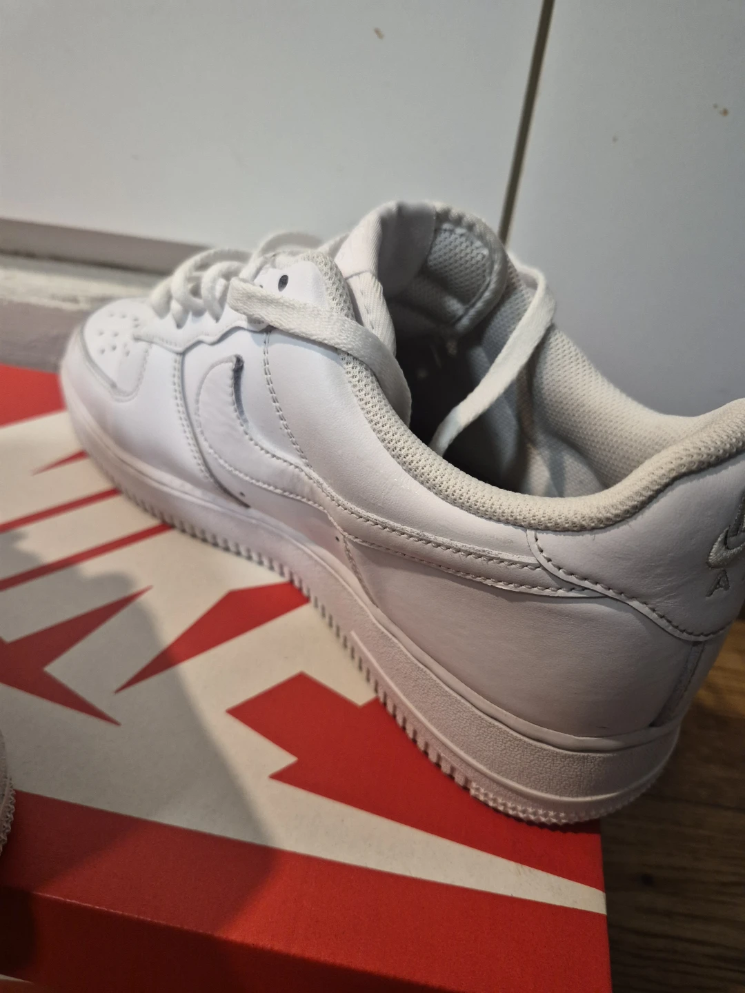 Nike Air Force 1 White Sneakers - Size 11 - photo 3