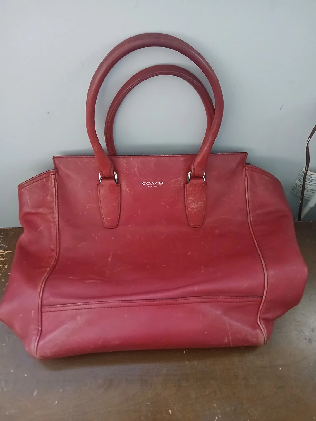 Coach Red Leather Handbag