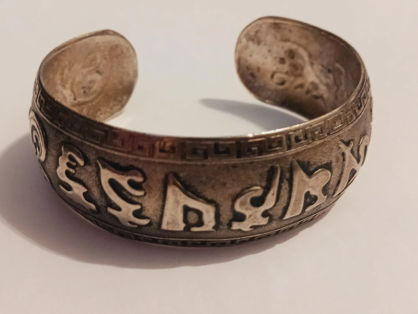 Beautiful Tibetan Cuff Bracelet with Engraved Design
