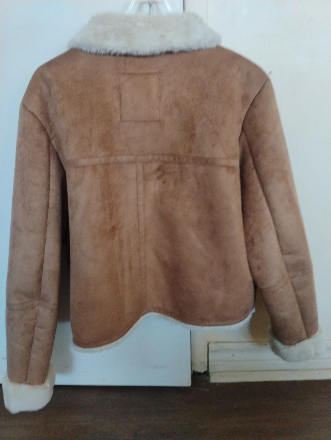Hollister Faux Suede Sherpa Lined Bomber Jacket - photo 2