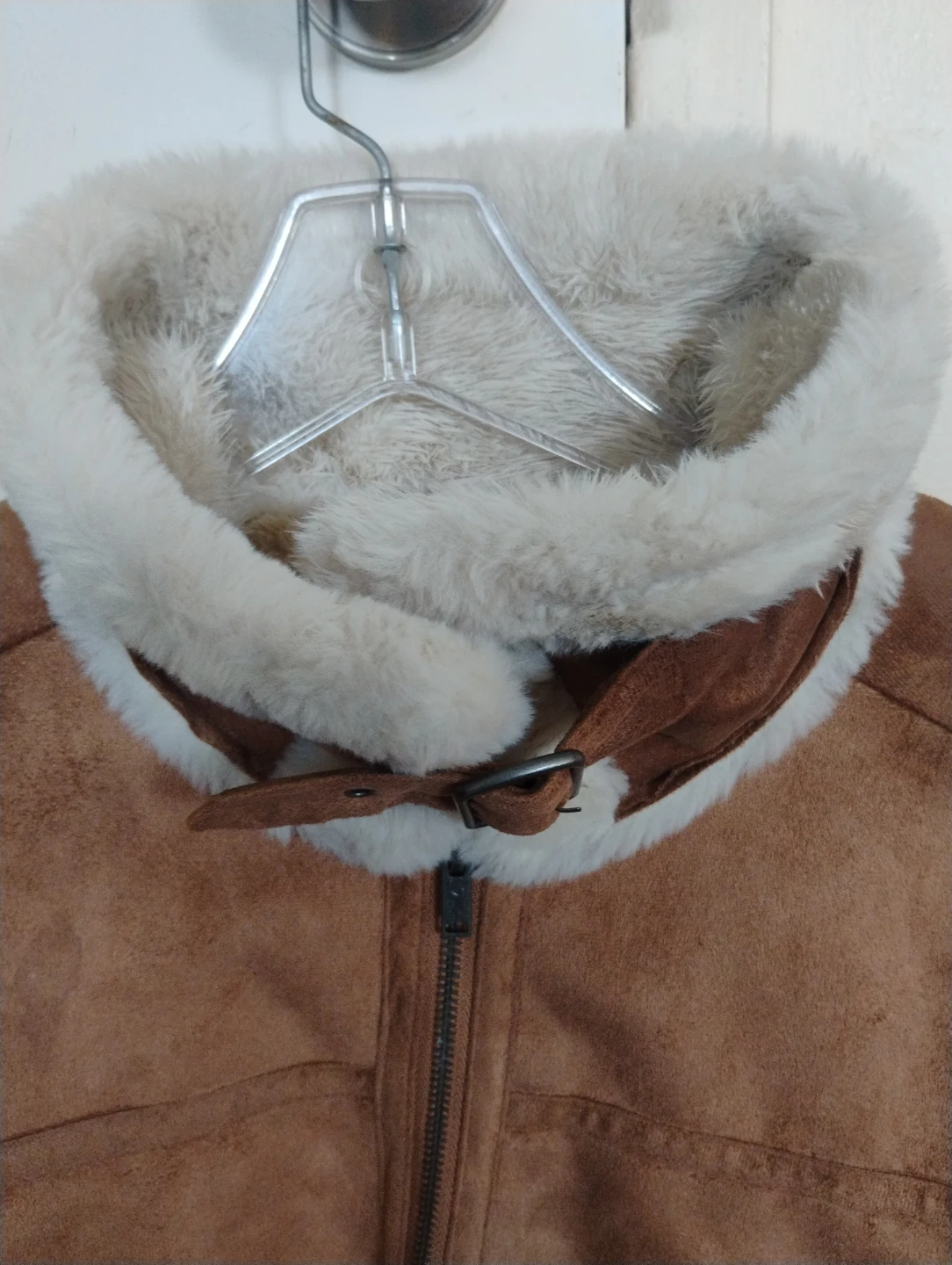 Hollister Faux Suede Sherpa Lined Bomber Jacket - photo 3