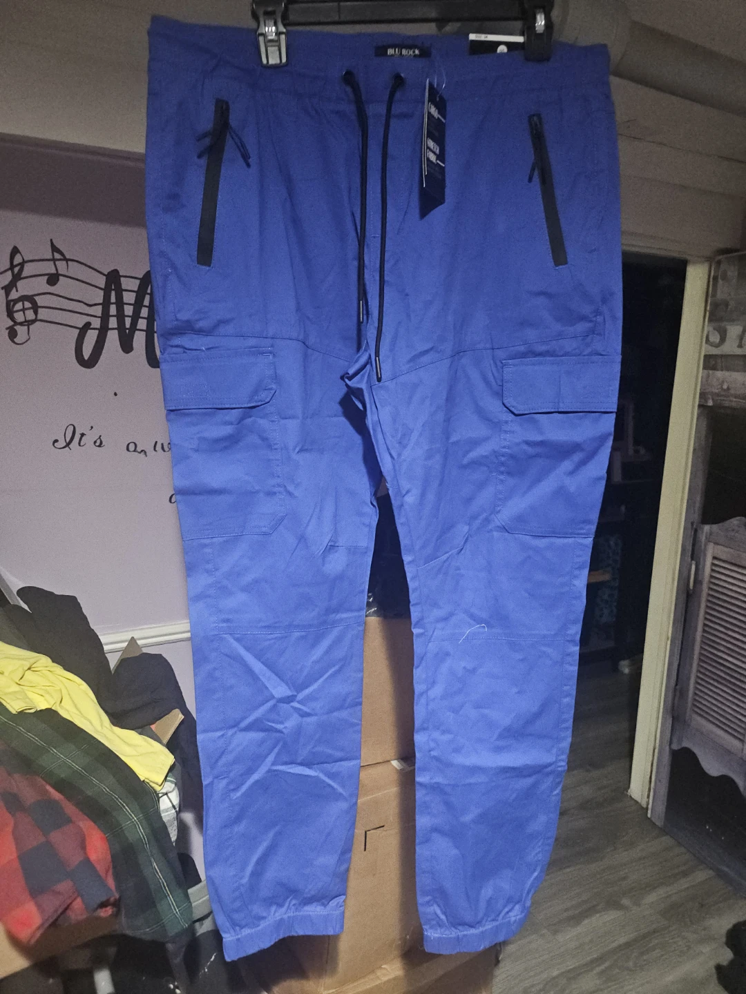 Blu Rock Blue Cargo Stretch Pants Size 34