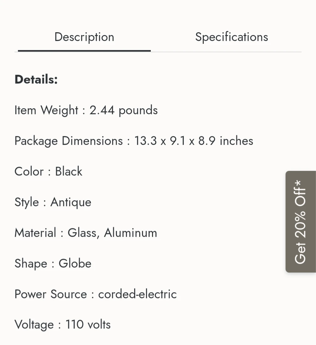 Waterproof Black Globe Pendant Light Fixture - photo 2