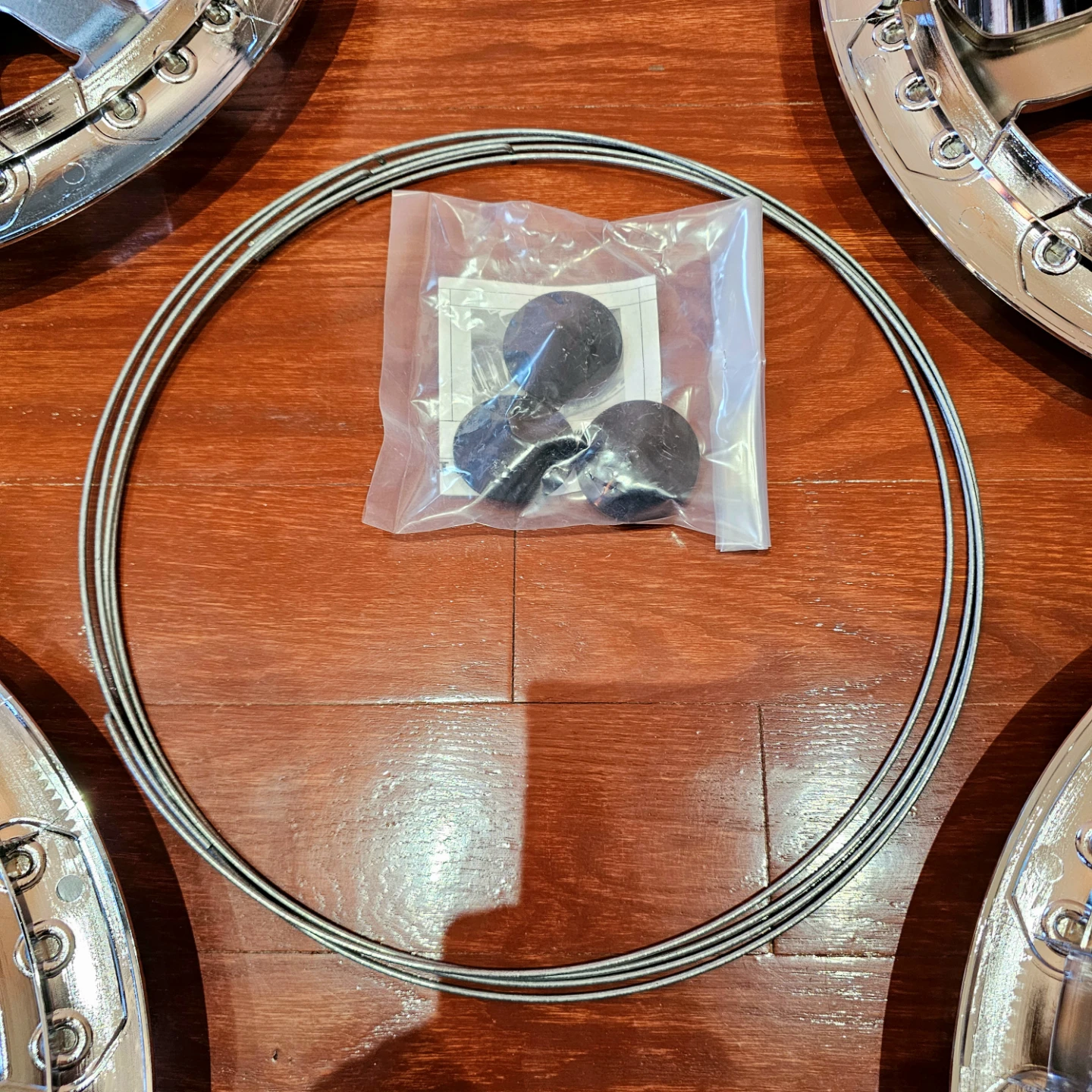 14" Chrome Spinning Hubcaps Wheel Cover Set of 4 - photo 5