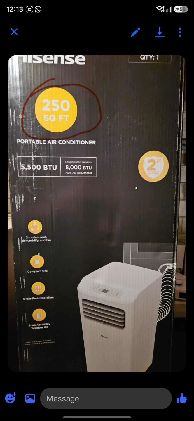 Hisense Portable Air Conditioner