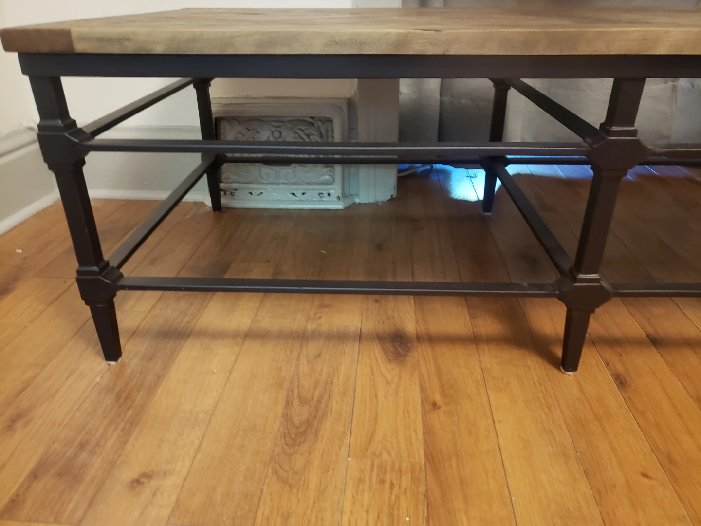 Pottery Barn Parquet Rectangular Reclaimed Wood Coffee table - photo 3