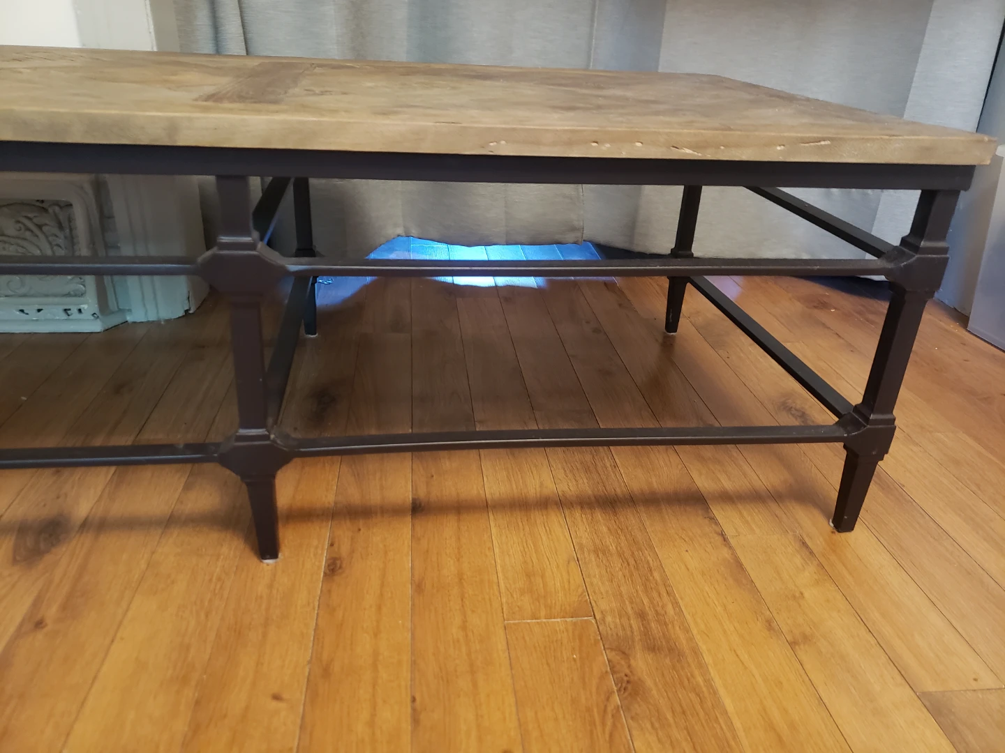 Pottery Barn Parquet Rectangular Reclaimed Wood Coffee table - photo 4