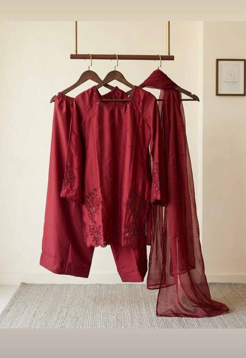Premium Ready to Wear Satin Farshi Salwar - photo 2
