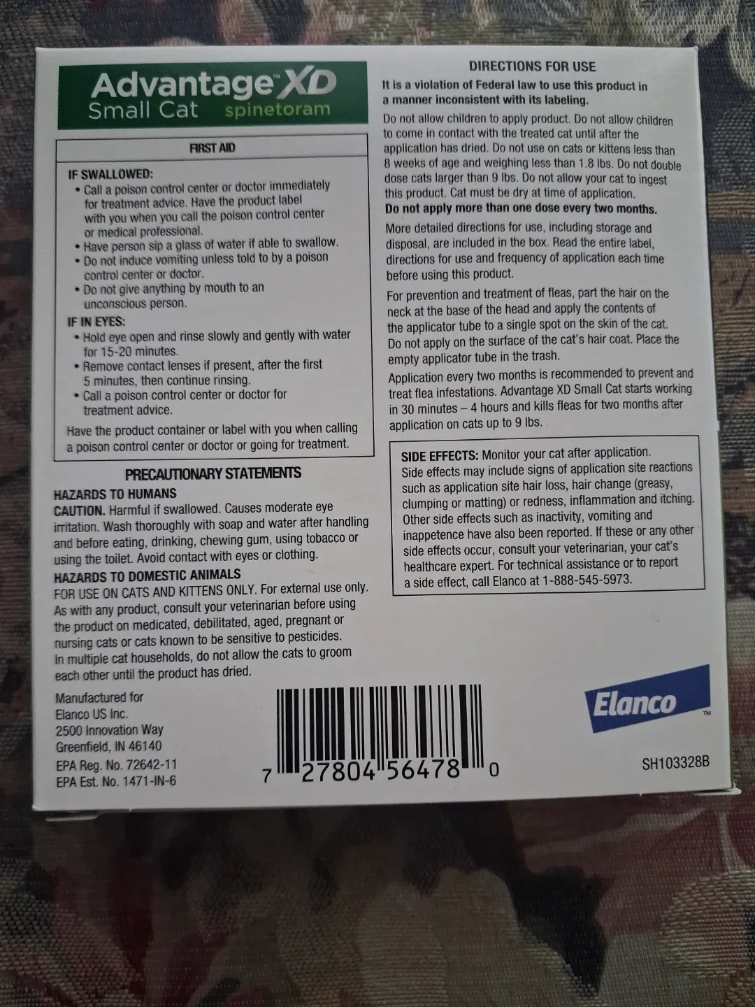 Elanco Advantage XD Small Cat Flea Treatment - photo 2