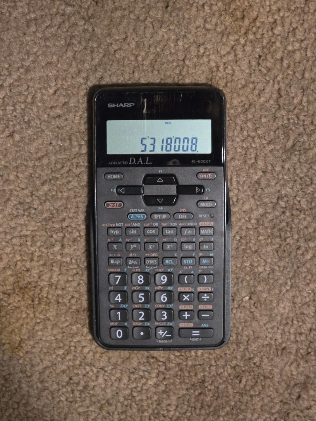 SHARP EL-520XT Advanced D.A.L. Scientific Calculator