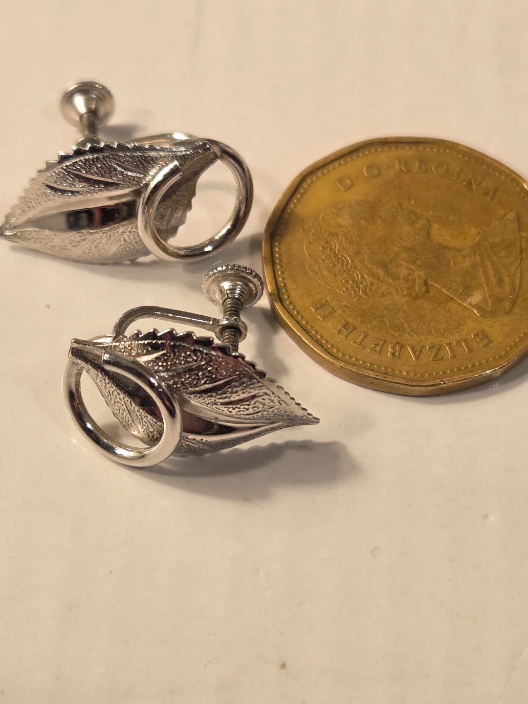Sterling silver  Bond BoydLeaf Screw-Back Earrings - photo 3