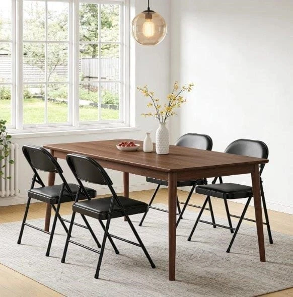 Black Folding Chairs - 4 Pack