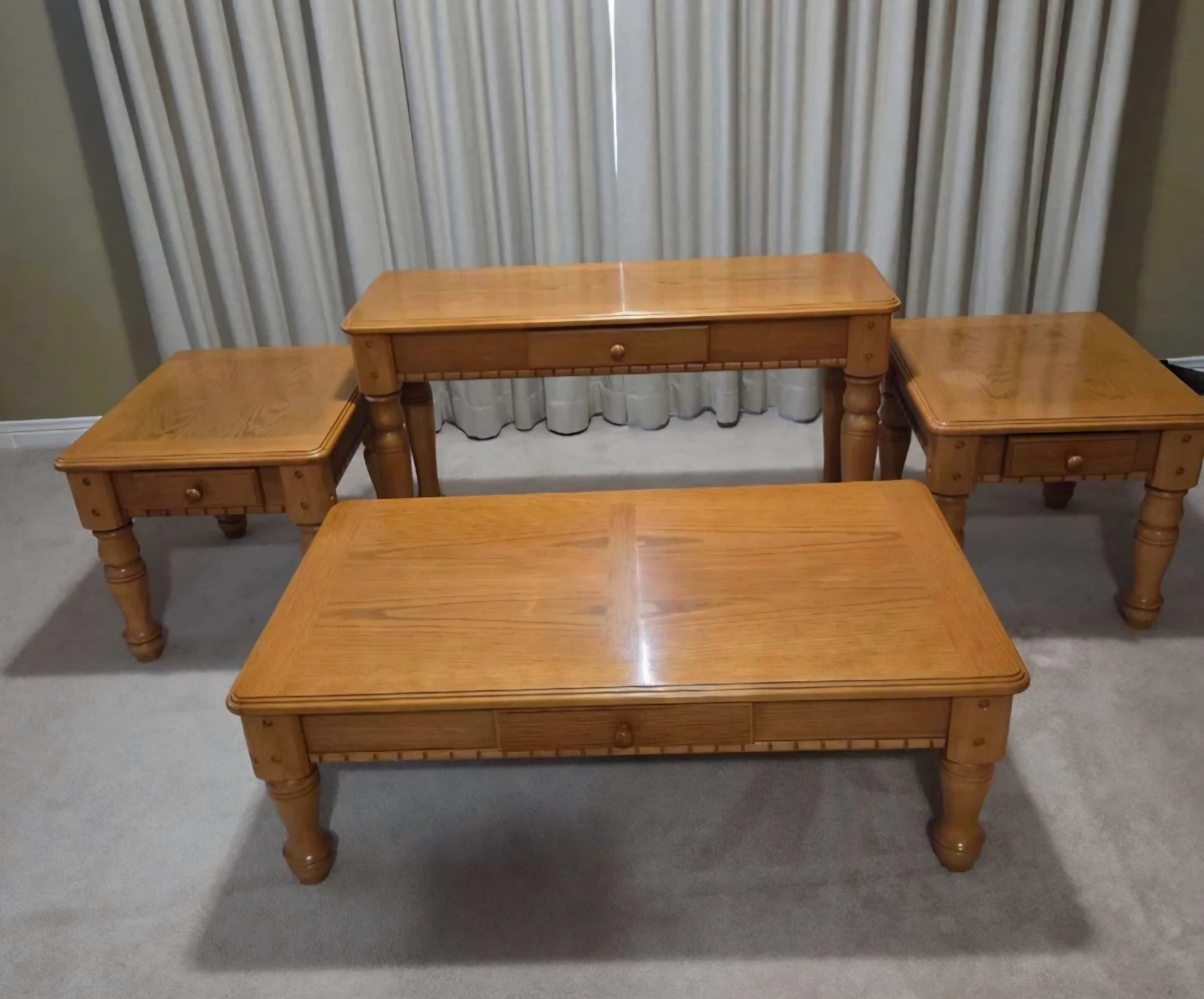 Pending! Wooden Coffee Table and End Table Set