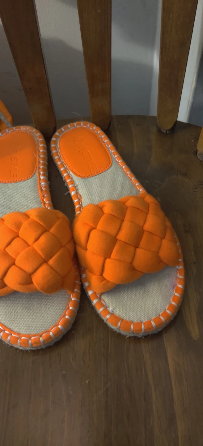 MyStyle Orange Braided Slides - Size 8 - photo 2
