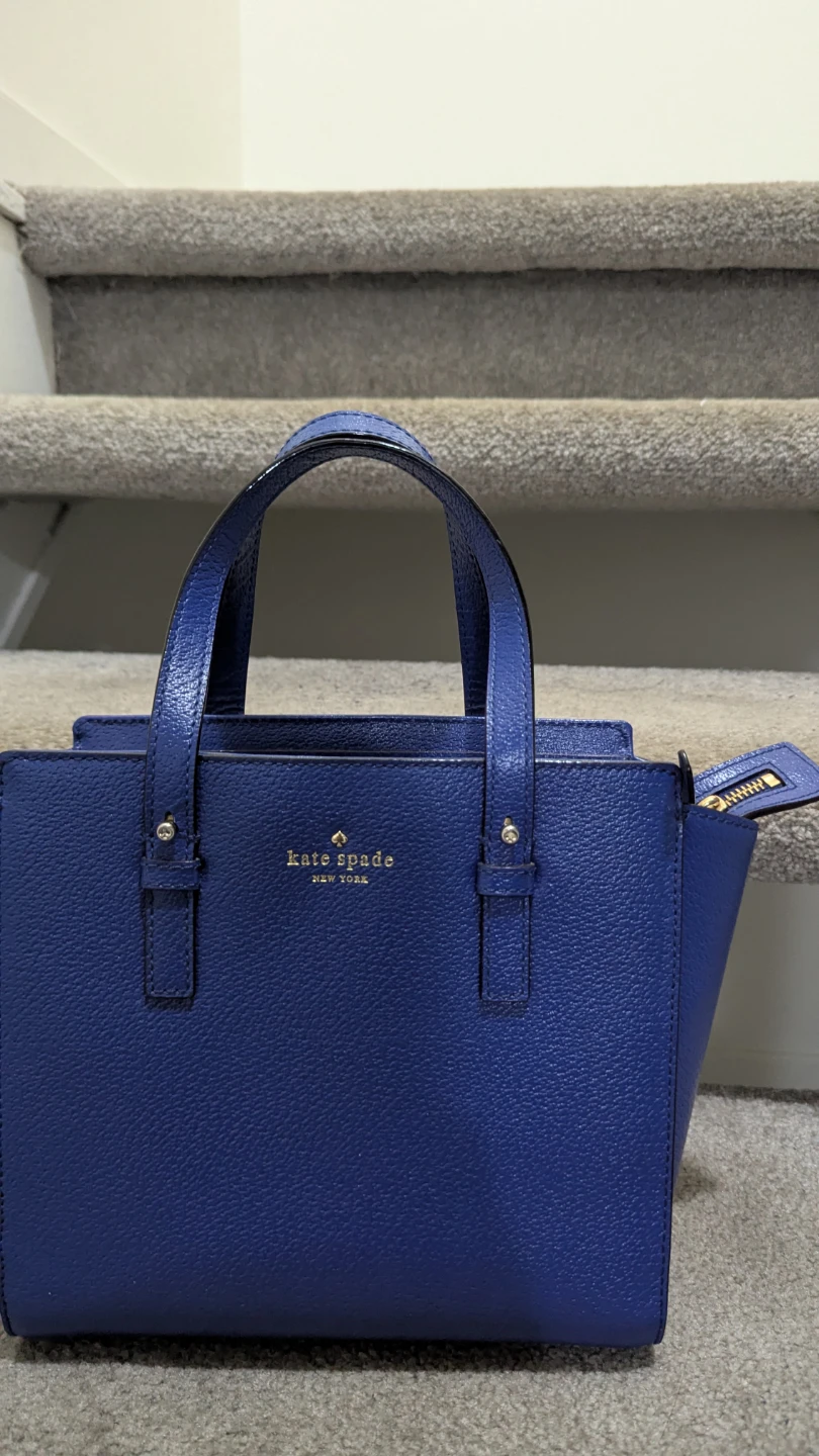 Kate Spade New York Blue Leather Tote Bag