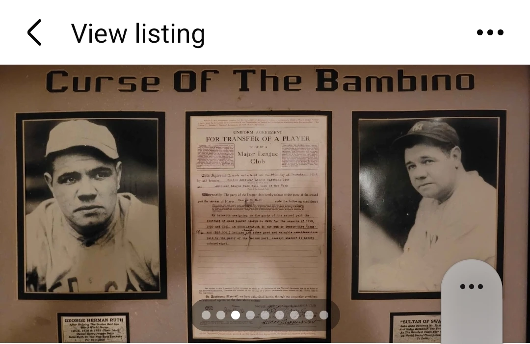 Babe Ruth Baseball Contract Reprint - photo 3