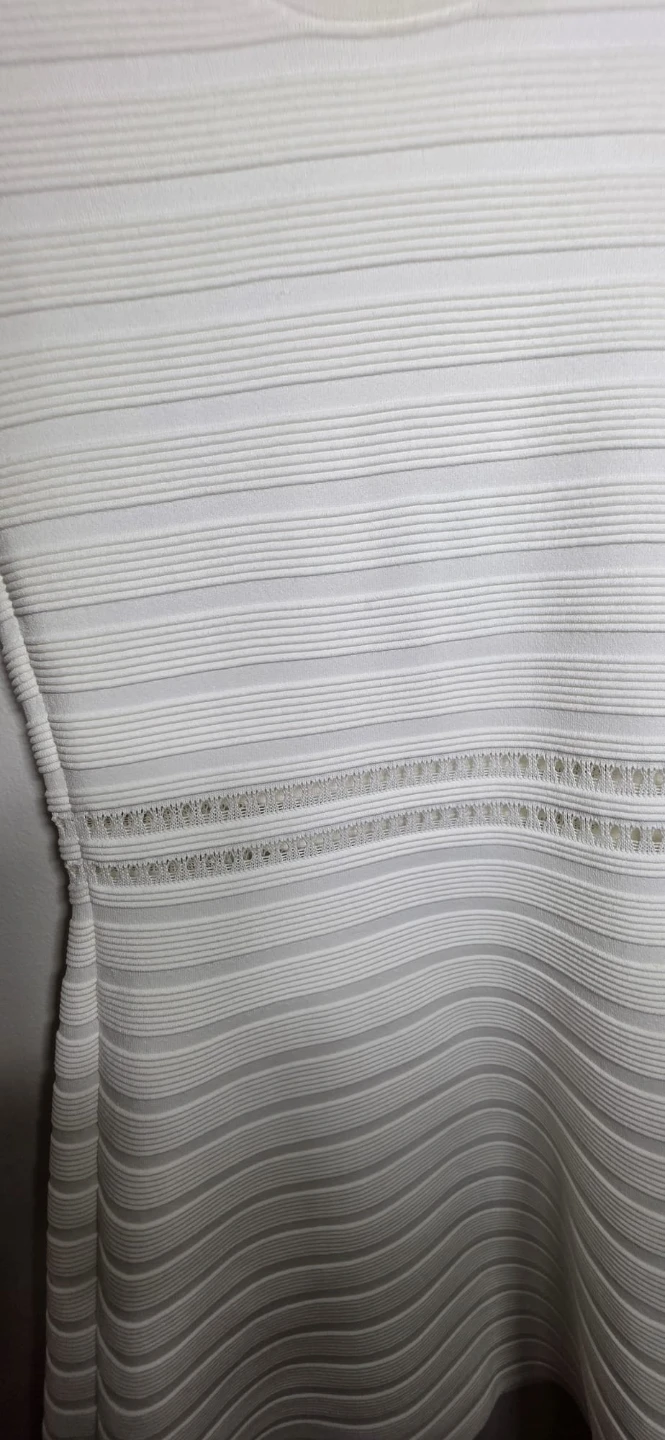 Michael Kors White Textured Fit and Flare Dress S/P - photo 2