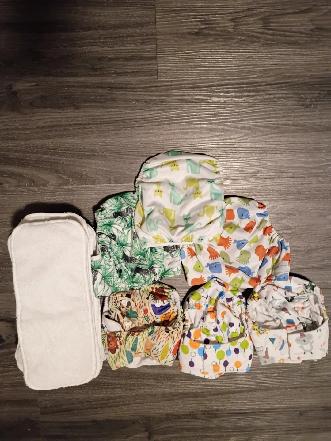 Kawaii baby Cloth Diapers - Assorted Prints 12 inserts
