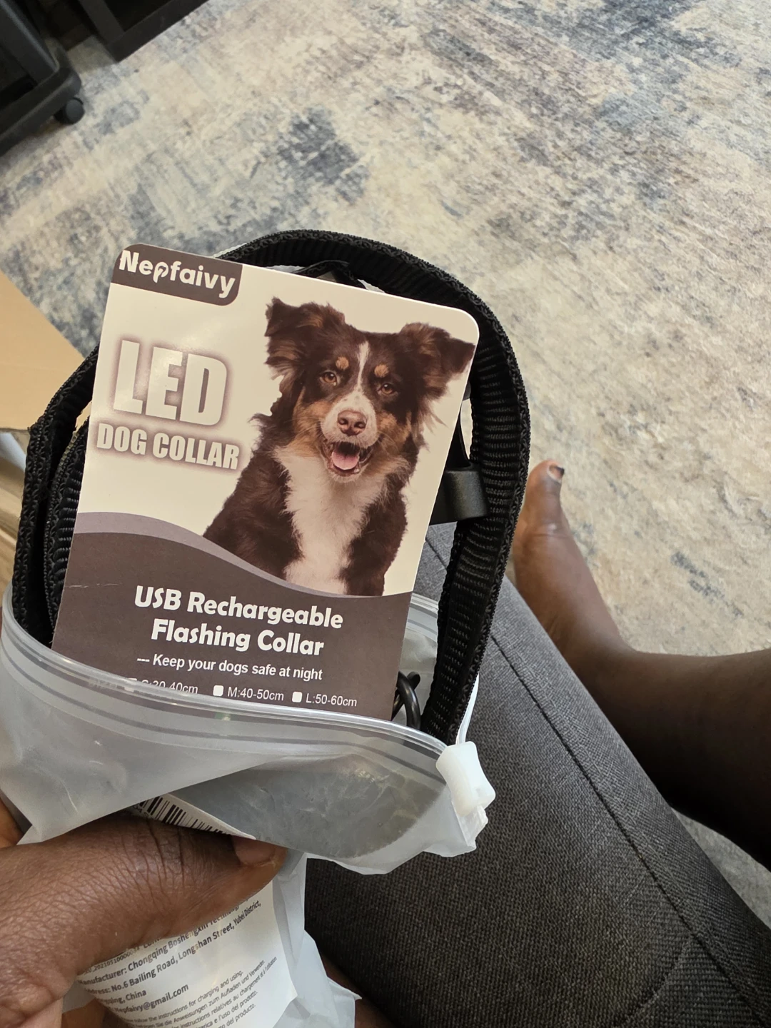 Nepfaivy LED Dog Collar - USB Rechargeable Flashing